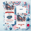 Recherche de nourriture américaine invitations Rouge blanc et bleu
