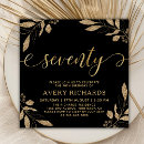 Recherche de soixante dixième anniversaire invitations Noir