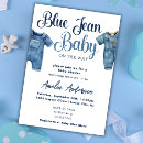 Recherche de denim baby shower invitations Simple