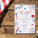 Recherche de barbecue américain invitations Blanc rouge