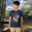 Recherche de floral bleu et vert tshirts Botanique