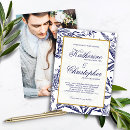 Recherche de blue botanical invitations Bleu marine