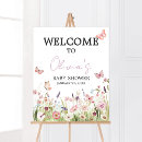 Zoek naar vlinder baby shower posters Wildflower