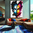 Recherche de abstrait de visage art Expressif