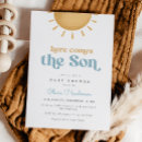 Zoek naar zoon uitnodigingen Hier komt de zoon