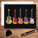 Recherche de guitare électrique cartes postales Guitariste