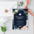 Recherche de rose graduation invitations Bleu marine