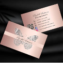 Recherche de papillon rose cartes visite Salon beauté