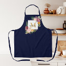 Recherche de floral coloré tabliers Monogramme