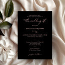 Recherche de rose et noir mariage invitations Couple