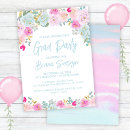 Recherche de pêche et bleu invitations Moderne