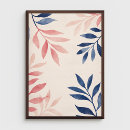 Recherche de motif de feuille posters Bleu
