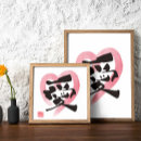 Recherche de amour japonais de kanji posters Décoration intérieure