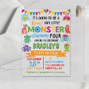 Recherche de little monster invitations Petit monstre