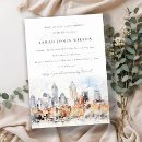 Recherche de skyline invitations Aquarelle
