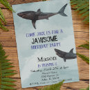 Zoek naar shark party uitnodigingen Haaienzwembadfeest