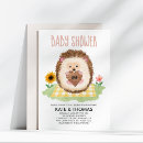 Recherche de hedgehog baby shower invitations Aquarelle