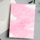 Recherche de cloud baby shower fille invitations Aquarelle