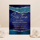 Recherche de fête du 16ème invitations Bleu marine