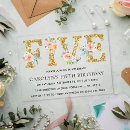 Zoek naar 5th birthday uitnodigingen Floreel
