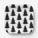 Recherche de arbre noir et blanc assiettes Xmas