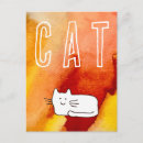 Recherche de dessin au trait cartes postales Chat