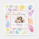 Recherche de shih tzu serviettes Anniversaire