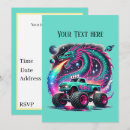 Recherche de monstres anniversaire invitations Camion