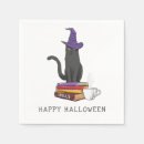 Zoek naar halloween zwarte kat servetten Heks