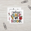 Recherche de élèves cartes visite Retour à l'école
