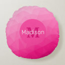 Recherche de monogramme géométrique coussins Hot pink