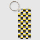 Recherche de damier noir et blanc porteclés Drapeau à damier