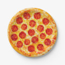 Recherche de pizza assiettes en papier Pepperoni