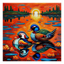 Recherche de canard posters Coucher de soleil