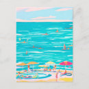 Recherche de aquarelle de plage cartes postales Illustration