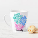 Recherche de mandala floral tasses Turquoise