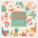 Recherche de noël plage autocollants Typographie