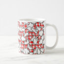 Recherche de rouge et argent tasses Blanc