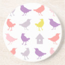 Zoek naar roze vogel onderzetters Pastel
