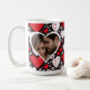 Recherche de motif coeur tasses Rouge