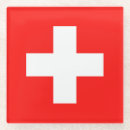 Recherche de drapeau suisse dessous de verres Rouge