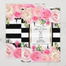 Recherche de rayures roses et blanches invitations Fleurs