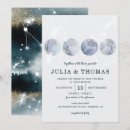 Recherche de moon mariage invitations Bleu