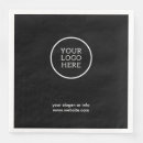 Recherche de votre logo ici serviettes Noir