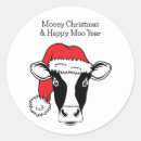 Recherche de vache noël autocollants Animal de ferme