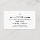 Recherche de enquête privée cartes visite Agent