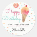 Recherche de crème glacée autocollants Fête d'anniversaire