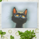 Zoek naar katje keuken handdoeken Zwarte kat