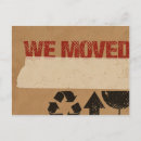 Recherche de boîte carton cartes postales Nous avons déménagé