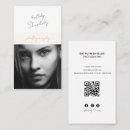 Recherche de photographe de portrait cartes visite Élégant